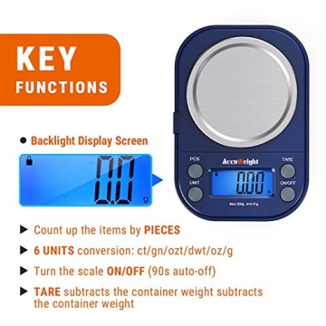 AccuWeight Digital Pocket Scale for Food and Craft