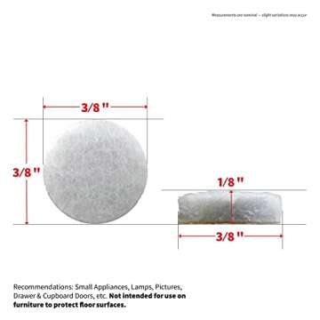 Shepherd Hardware Self-Adhesive Felt Pads 75-Pack