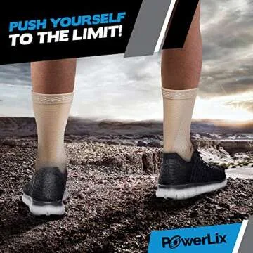 POWERLIX Ankle Brace Compression Sleeve for Pain Relief