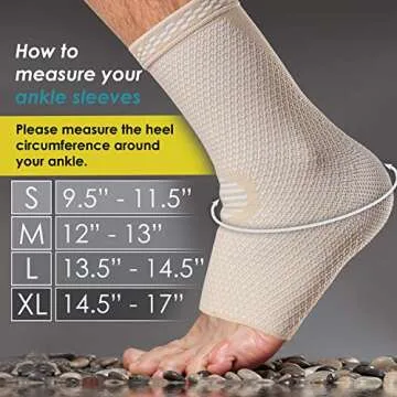 POWERLIX Ankle Brace Compression Sleeve for Pain Relief