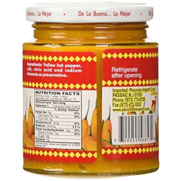 Inca's Food Aji Amarillo Paste - Hot Yellow Pepper Paste, 7.5 Oz Jar - Product of Peru