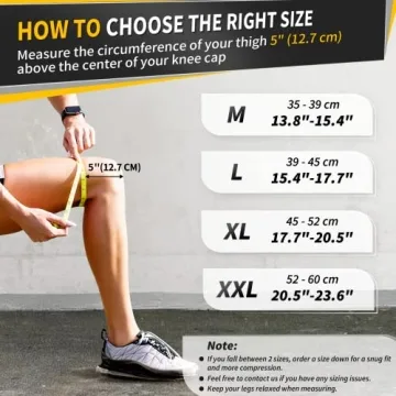 CAMBIVO Compression Knee Braces for Pain Relief and Support