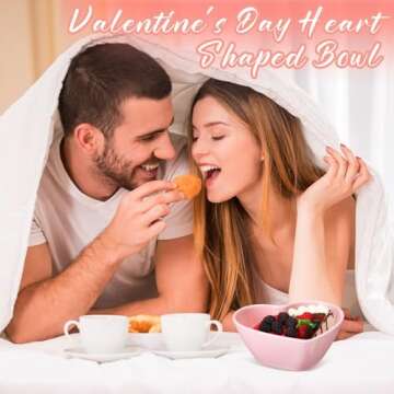 Layhit 2 Pcs Heart Shaped Bowl Salad Heart Appetizer Bowls Plastic Snacks Holder for Valentine Wedding Fruits Candy Dessert Kitchen Cooking Gift(Pink,8.94 Inch)