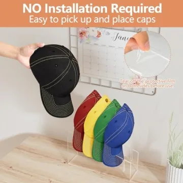 2Pack Hat Stand for Baseball Caps – Clear Acrylic Holder