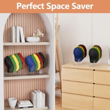 2Pack Hat Stand for Baseball Caps – Clear Acrylic Holder