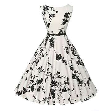 Floral Vintage Evening Dress for Women Sleeveless Size XL F-11