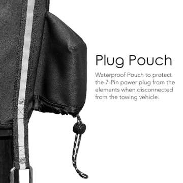 Clever Cover for Smart Jack by Trailersphere Custom Electric Tongue Jack Cover for Trailer, RV, Camper, Chains Holder, Plug Protector, Sun and Waterproof (Smart Jack Cover)