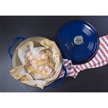 Lodge 6 Quart Enameled Cast Iron Dutch Oven in Indigo