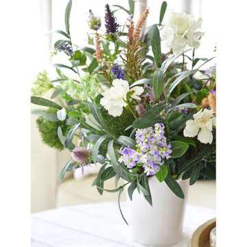 FiveSeasonStuff Lifelike Premium Olive Stems: Quality 30-inch Artificial Greenery for Floral Arrangements and Stylish Decor (6 Stems)