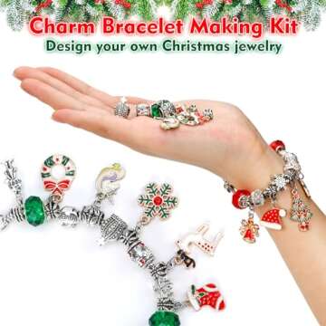 GWAHSA Advent Calendar 2024, Charm Bracelet Making Kit for Girls 24 Days Christmas Countdown Calenda...