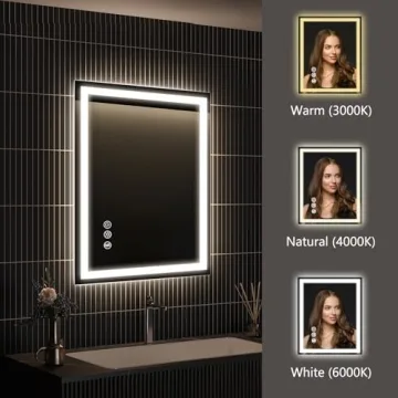 APRILSOUL 24x32 LED Bathroom Mirror with Smart Features
