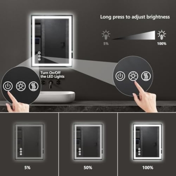 APRILSOUL 24x32 LED Bathroom Mirror with Smart Features