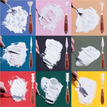 Creative Mark Painting Palette Knife Set – 9 Unique Stainless Steel Knives for Textured Art