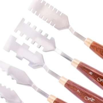 Creative Mark Palette Knife Set with 9 Unique Blade Shapes