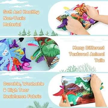 JGOBUB Baby Books for Newborns - Interactive Sensory Toys