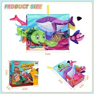 JGOBUB Baby Books for Newborns - Interactive Sensory Toys