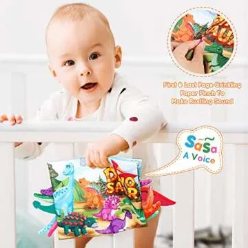 JGOBUB Baby Books for Newborns - Interactive Sensory Toys