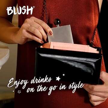 Blush VIP Incognito Clutch Hidden Flask for Women - Discreet and Stylish 3 oz