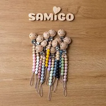Stylish SAMiGO Pacifier Clips for Baby Girls - 2 Pack