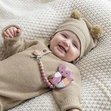 Stylish SAMiGO Pacifier Clips for Baby Girls - 2 Pack