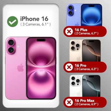 GONEZ iPhone 16 Magnetic Case with Protectors