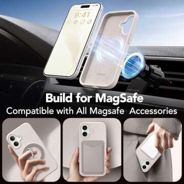 GONEZ iPhone 16 Magnetic Case with Protectors