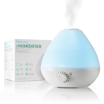 Frida Baby 3-in-1 Cool Mist Humidifier for Baby with Diffuser + Nightlight, Baby Humidifier for Bedr...