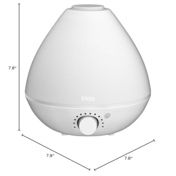 Frida Baby 3-in-1 Cool Mist Humidifier for Baby with Diffuser + Nightlight, Baby Humidifier for Bedroom, Nursery + Large Rooms, Quiet, Auto Shut Off, Runs +24hrs