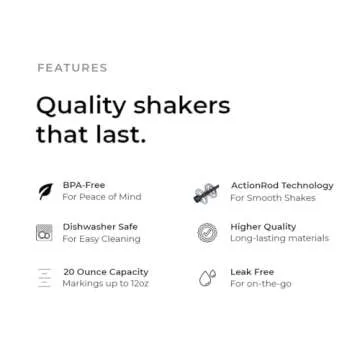 GOMOYO [4-Pack] 20-Ounce Shaker Bottle | Protein Shaker Bottle with Action-Rod Wire Mixer | Shaker Cups are BPA Free and Dishwasher Safe | Rose, Plum, Raspberry, & Lavender