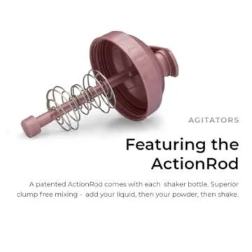 GOMOYO [4-Pack] 20-Ounce Shaker Bottle | Protein Shaker Bottle with Action-Rod Wire Mixer | Shaker Cups are BPA Free and Dishwasher Safe | Rose, Plum, Raspberry, & Lavender