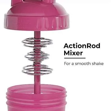GOMOYO [4-Pack] 20-Ounce Shaker Bottle | Protein Shaker Bottle with Action-Rod Wire Mixer | Shaker Cups are BPA Free and Dishwasher Safe | Rose, Plum, Raspberry, & Lavender