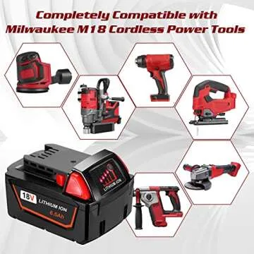HUSUE 6.5Ah 18V Replacement Battery for Milwaukee M18