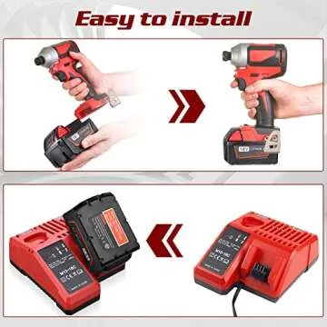 HUSUE 6.5Ah 18V Replacement Battery for Milwaukee M18