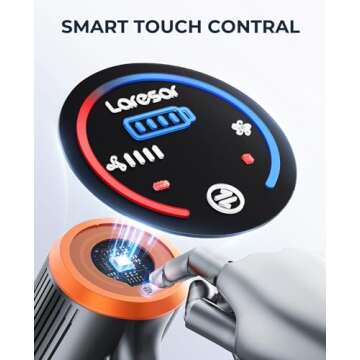 Laresar Cordless Vacuum Cleaner with 55 Mins Runtime