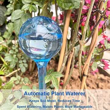 10pcs Plant Watering Globes, Plastic Plant Automatic Water Bulbs Flower Self Feeder Balls Irrigation...