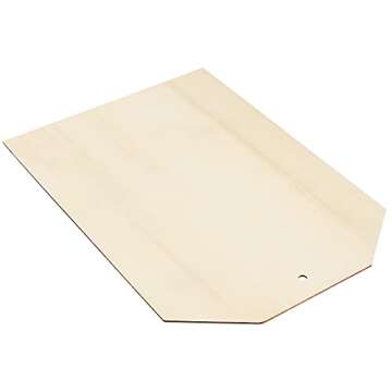 PINGEUI 20 Pcs 10 x 7 Inch Large Wooden Tags for Crafts, Unfinished Blank Wood Sign, Wooden Gift Tags Labels with Holes and 22cm Jute Twine for DIY Craft Supplies, Painting, Staining and Decorations