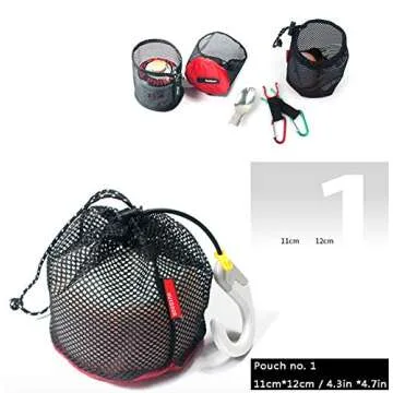 5-in-1 Nylon Drawstring Bags Set - Travel/Camping Storage Solution