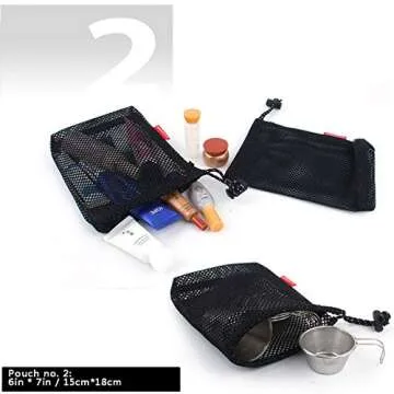 Nylon Drawstring Bags - Versatile 5-in-1 Travel Storage