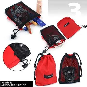 Nylon Drawstring Bags - Versatile 5-in-1 Travel Storage