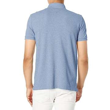 Tommy Hilfiger Men's Polo Shirt Regular Fit, Medium Chambray