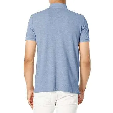 Tommy Hilfiger Men's Polo Shirt Regular Fit, Medium Chambray
