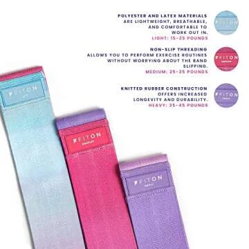 FitOn Sculpt Resistance Bands – Non-Slip Workout Bands
