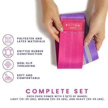 FitOn Sculpt Resistance Bands – Non-Slip Workout Bands
