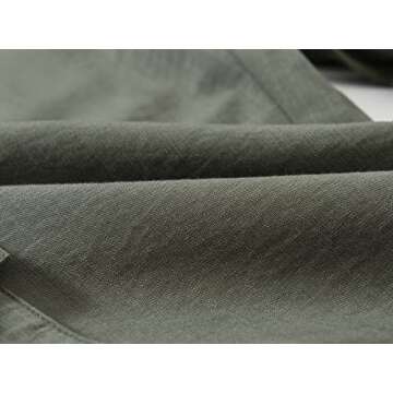 MoFiz Women's Cargo Capris Hiking Pants Lightweight Quick Dry Running Outdoor Casual Shorts Button Pockets UPF 50+ Army Green XS