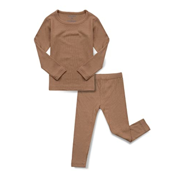 AVAUMA Baby Pajama Set - Boys Girls Snug Fit Ribbed Sleepwear for Kids