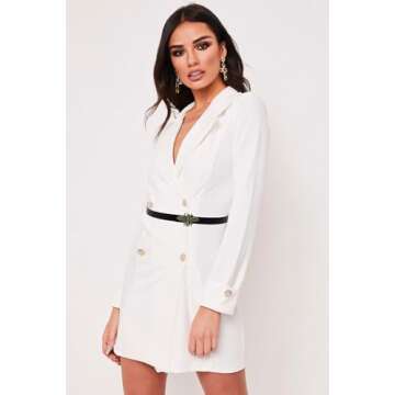 MoYoTo Vintage Copper Bee Buckle Leather Belt for Women