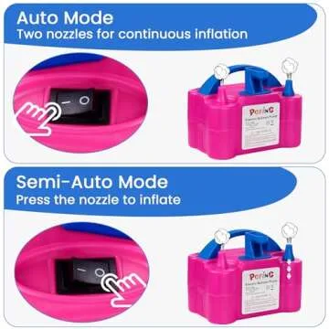 PCFING Electric Balloon Pump with Dual Nozzle Portable