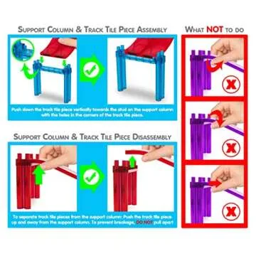 PicassoTiles 150 Piece Race Car Track Educational Toy Set