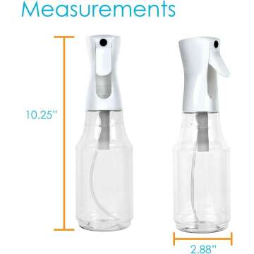 Continuous Spray Water Bottle - 3 Pack for Hair Mist