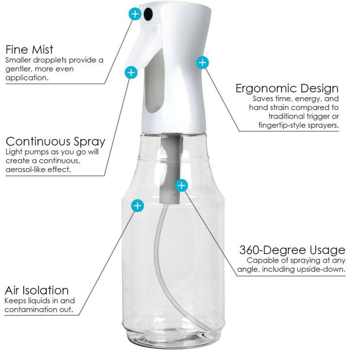 Continuous Spray Water Bottle - 3 Pack for Hair Mist